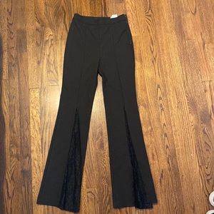 Zara flare pants with lace- size small
